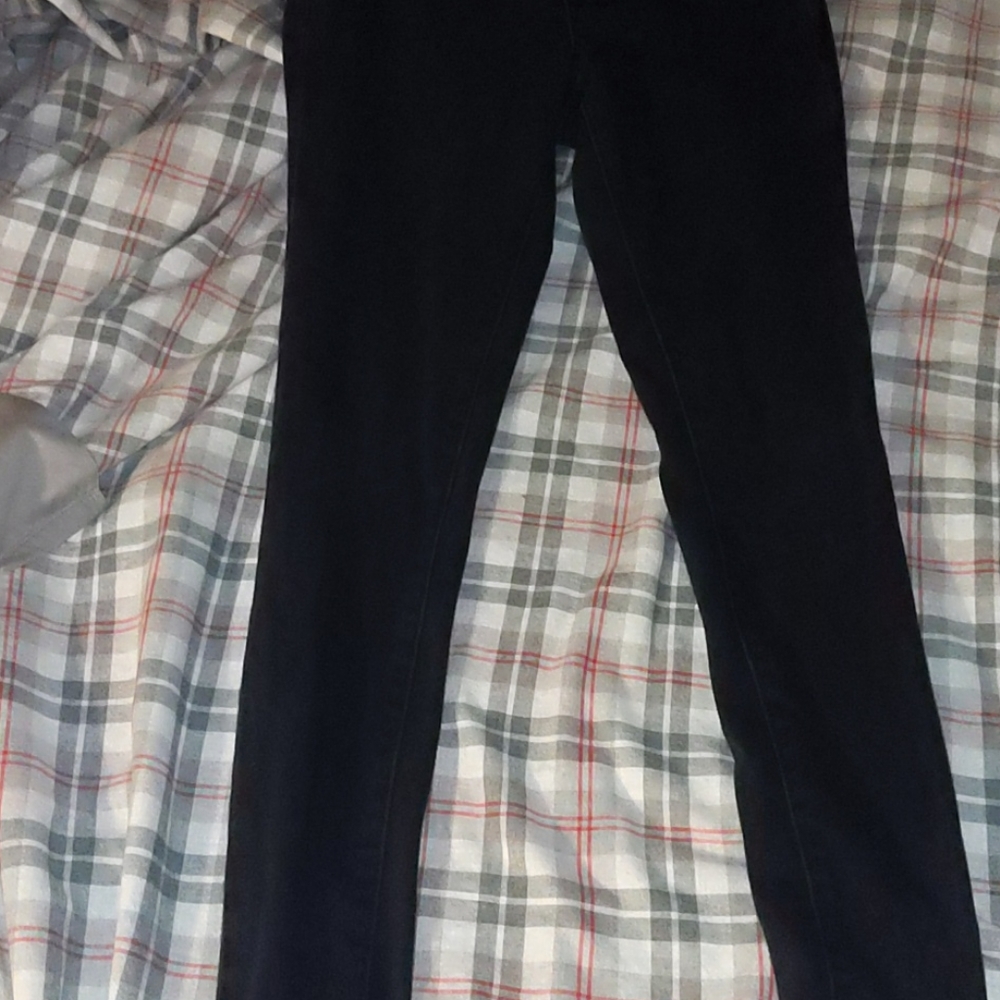 Black maternity jeggings with belly support